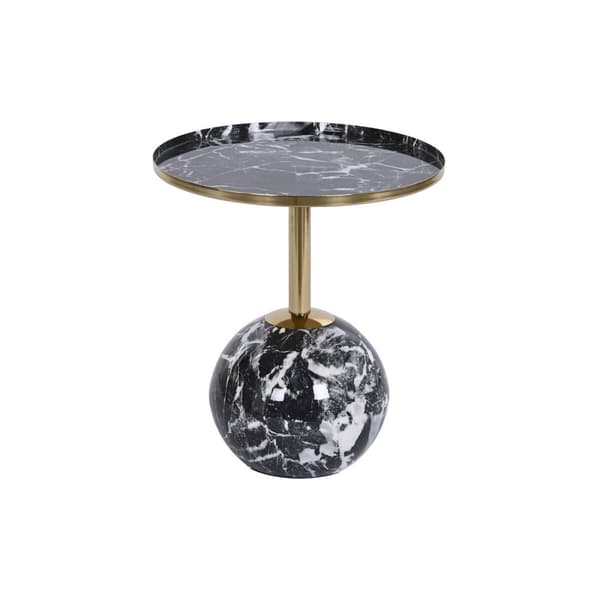 Sidobord DKD Home Decor 41 x 41 x 47 cm Svart Gyllene Järn