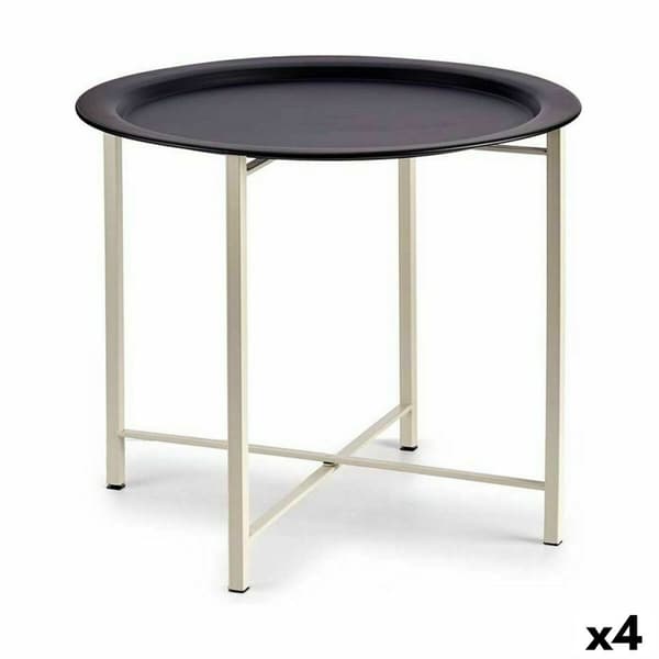 Sidobord Vit Svart Metall 52 x 44 x 52 cm (4 antal)
