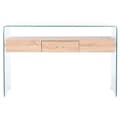 Miniatyrbild 3 av 10: Konsol DKD Home Decor Transparent Ljusbrun Glas Trä MDF 120 x 35 x 80 cm