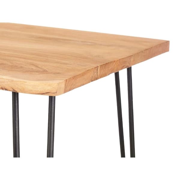 Sidobord Live Edge 120 x 60 x 46 cm Brun Svart Akaciaträ