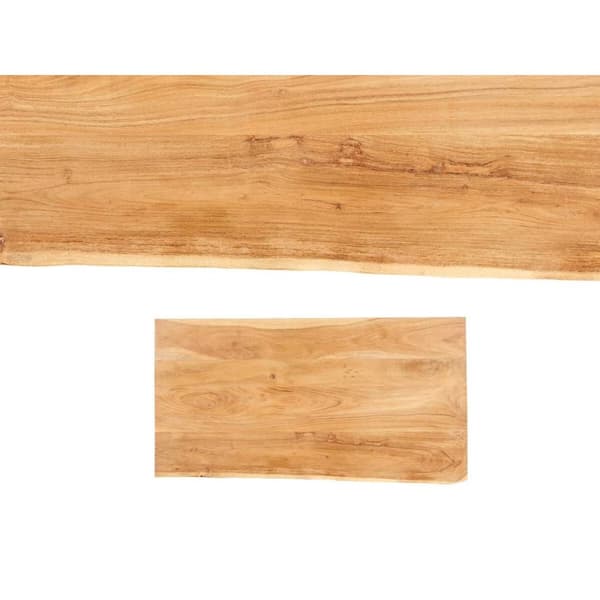Sidobord Live Edge 120 x 60 x 46 cm Brun Svart Akaciaträ
