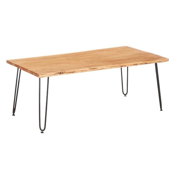 Sidobord Live Edge 120 x 60 x 46 cm Brun Svart Akaciaträ