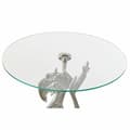 Miniatyrbillede 3 af 3: Sofabord DKD Home Decor Gennemsigtig Aluminium Krystal Sølvfarvet (46 x 46 x 72 cm)