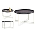 Miniatyrbillede 2 af 2: Sofabord Sort Hvid Metal (76,5 x 46 x 76,5 cm)