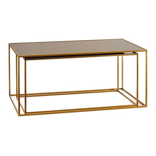 Sæt med 2 borde Sort Gylden (2 pcs)