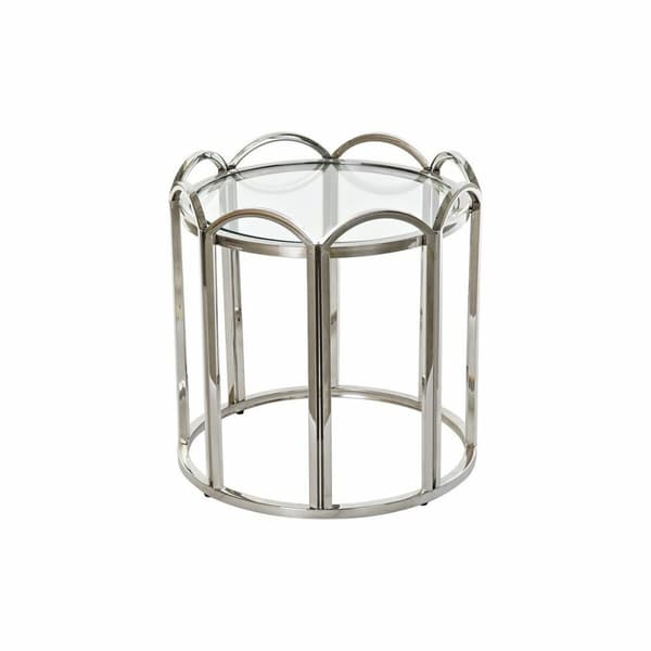 Sofabord DKD Home Decor Krystal Sølvfarvet Metal (55 x 55 x 55 cm)