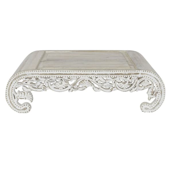 Sofabord DKD Home Decor Hvid Mangotræ 89 x 63,5 x 25,4 cm