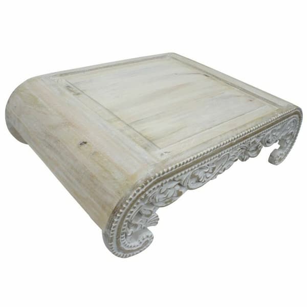 Sofabord DKD Home Decor Hvid Mangotræ 89 x 63,5 x 25,4 cm