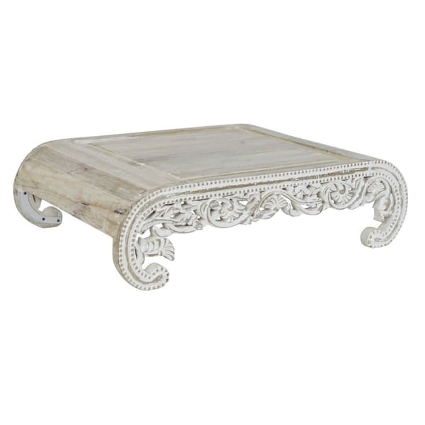 Sofabord DKD Home Decor Hvid Mangotræ 89 x 63,5 x 25,4 cm
