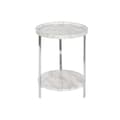 Miniatyrbillede 2 af 2: Sofabord DKD Home Decor Hvid Sølvfarvet Metal Træ MDF 40 x 40 x 53 cm