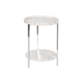 Miniatyrbillede 1 af 2: Sofabord DKD Home Decor Hvid Sølvfarvet Metal Træ MDF 40 x 40 x 53 cm