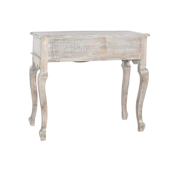 Entrebord med 2 skuffer DKD Home Decor Hvid Brun 91 x 42 x 81 cm