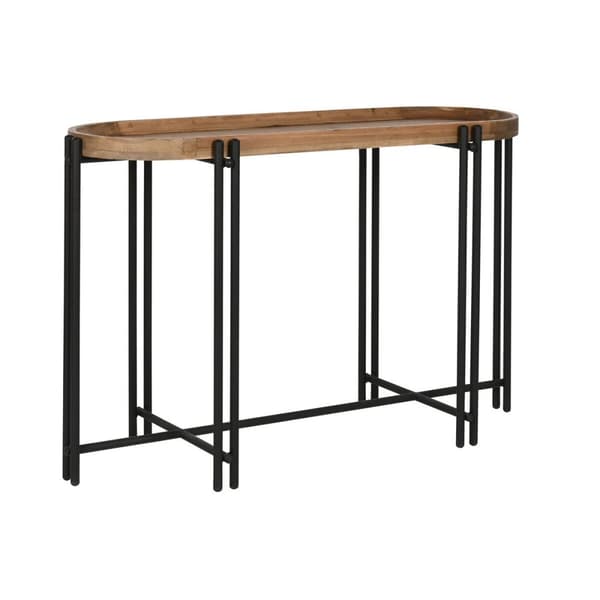 Hallbord Home ESPRIT Brun Sort 115 x 40 x 75 cm