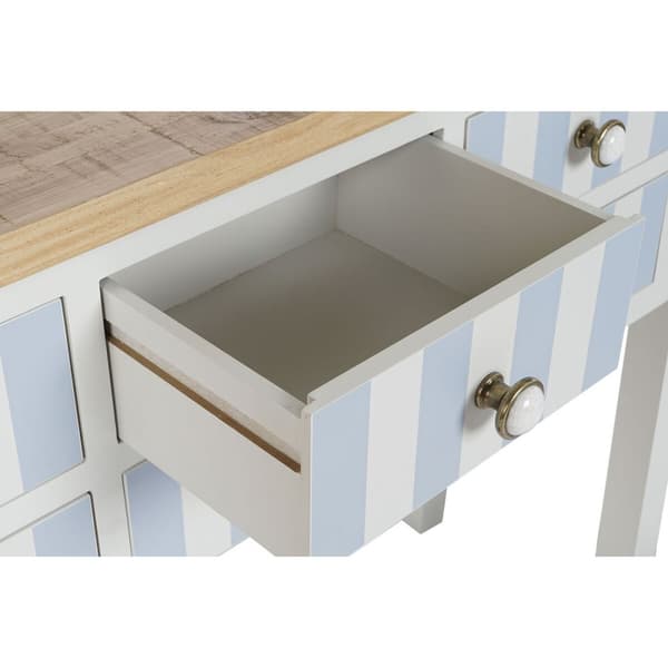 Hallbord Home ESPRIT Blå Hvid 103 x 35 x 80 cm