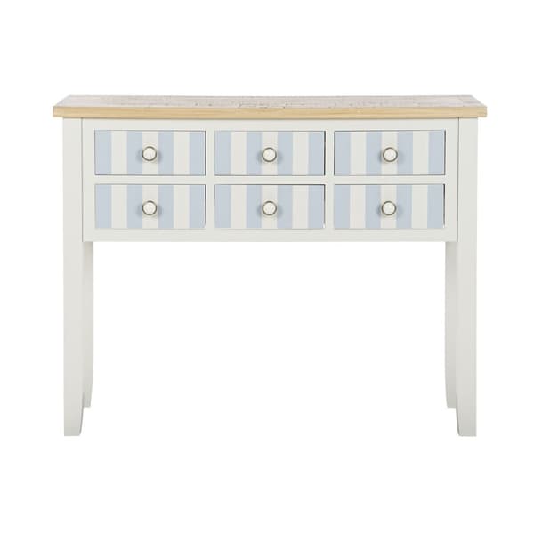 Hallbord Home ESPRIT Blå Hvid 103 x 35 x 80 cm