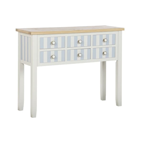 Hallbord Home ESPRIT Blå Hvid 103 x 35 x 80 cm