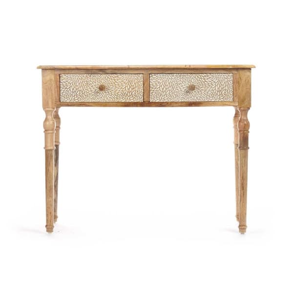 Entrebord med 2 skuffer Gift Decor 33 Hvid Brun 98 x 77 x 42 cm Ark