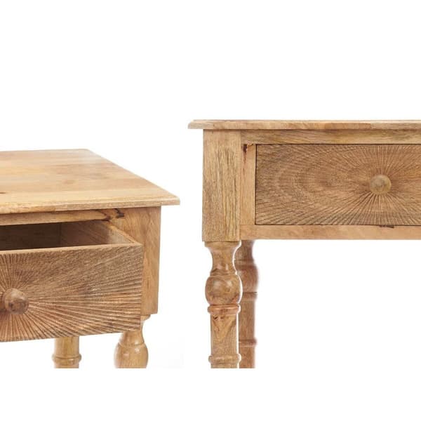 Entrebord med 2 skuffer Gift Decor 41 Brun 98 x 77 x 42 cm Striber