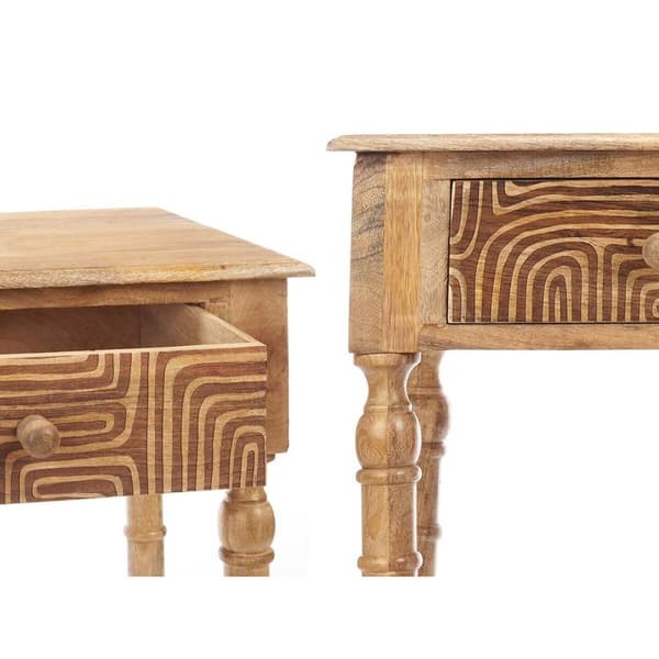 Entrebord med 2 skuffer Gift Decor 40 Brun 98 x 77 x 42 cm Kurve