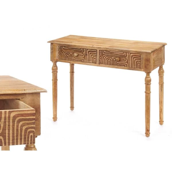 Entrebord med 2 skuffer Gift Decor 40 Brun 98 x 77 x 42 cm Kurve