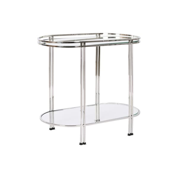 Sofabord Home ESPRIT Sølvfarvet Stål Spejl 70 x 35 x 63 cm