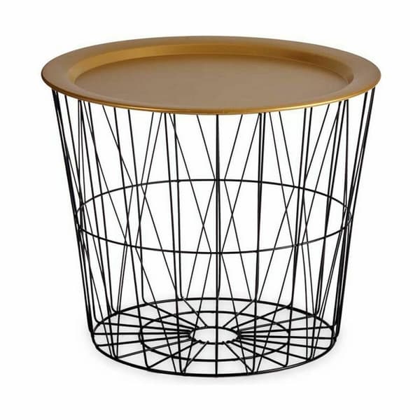 Sofabord Sort Gylden Metal 52 x 40 x 52 cm (4 enheder)