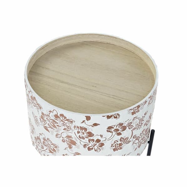 Lite sidebord DKD Home Decor Hvit Svart 38 x 38 x 39 cm