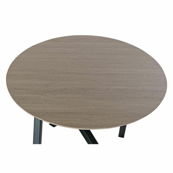 Sidebord DKD Home Decor 65 x 65 x 49,5 cm Svart Metall Tre Lysebrun