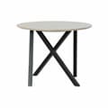 Miniatyrbilde 1 av 3: Sidebord DKD Home Decor 65 x 65 x 49,5 cm Svart Metall Tre Lysebrun