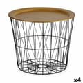 Miniatyrbilde 1 av 2: Sidebord Svart Gyllen Metall 52 x 40 x 52 cm (4 enheter)