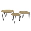 Miniatyrbilde 3 av 5: Sett med 3 bord DKD Home Decor Brun Svart Naturell 62 x 62 x 40 cm 62 x 62 x 40,5 cm