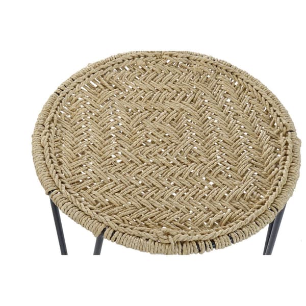 Sett med 3 bord DKD Home Decor Brun Svart Naturell 62 x 62 x 40 cm 62 x 62 x 40,5 cm