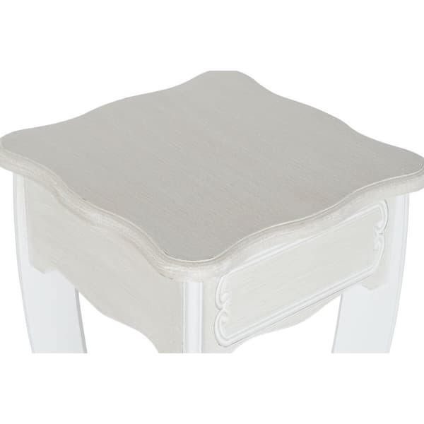 Sett med 2 bord DKD Home Decor Hvit Lysebrun 30 x