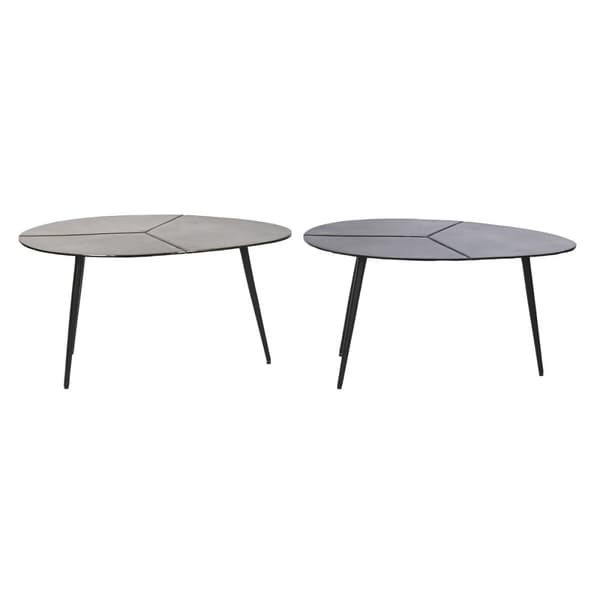 Sidebord DKD Home Decor Svart Gyllen Aluminium Messing 78 x 45 x 40 cm (2 enheter)