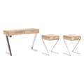 Miniatyrbilde 6 av 8: Gangbord med Skuffer Home ESPRIT Brun Sølv Lysebrun 110 x 40 x 76 cm 110 x 41,5 x 76 cm (3 Deler)