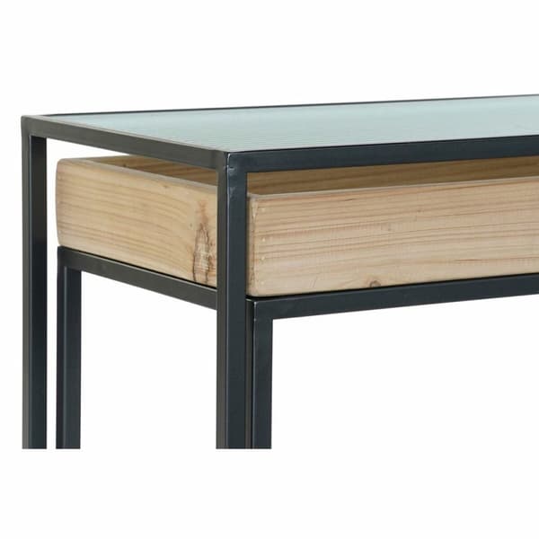 Sivupöytä DKD Home Decor Musta Metalli Kristalli (
