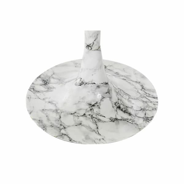 Pieni sivupöytä DKD Home Decor Valkoinen Kullattu 51 x 51 x 51 cm