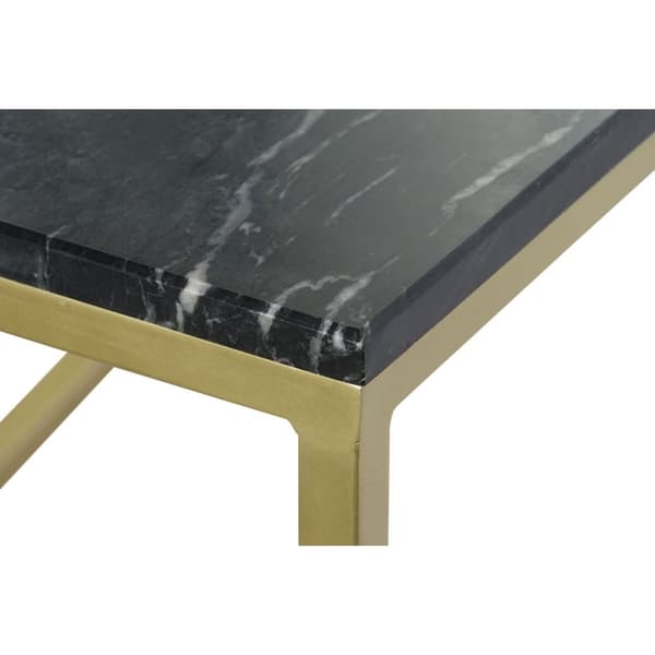 Set of 3 tables DKD Home Decor Musta Kullattu 50 x 35 x 60 cm