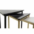 Miniatyrbilde 2 av 7: Sett med 3 små bord DKD Home Decor Hvit Svart Grønn Gyllen 68 x 46,5 x 53 cm