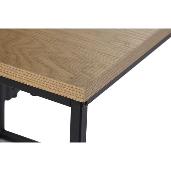 3-bordsset DKD Home Decor Svart Metall 45 x 45 x 45 cm Trä MDF