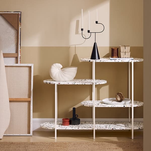 Rootz-konsolipöytä - Eteinen pöytä - Eteisen pöytä - Avoin säilytystila - 120 cm x 86 cm x 40 cm - MDF (E1) - Metallikehys