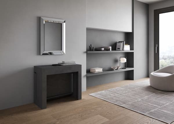 Konsol förlängningsbar - Itamoby - Evolve - 90x42 cm - 302 cm - 12 platser - Antracit