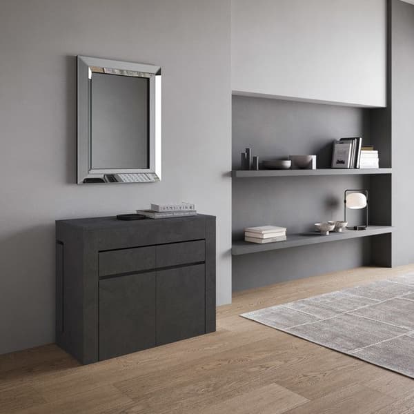 Konsol förlängningsbar - Itamoby - Evolve - 90x42 cm - 302 cm - 12 platser - Antracit