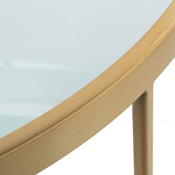 Set of 2 tables Alexandra House Living Kullattu Metalli