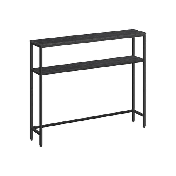 Rootz Konsolbord - Skænk - Entrébord - Spånplade og stål - 20 cm x 100 cm x 80 cm - Antracitgrå og blæksort