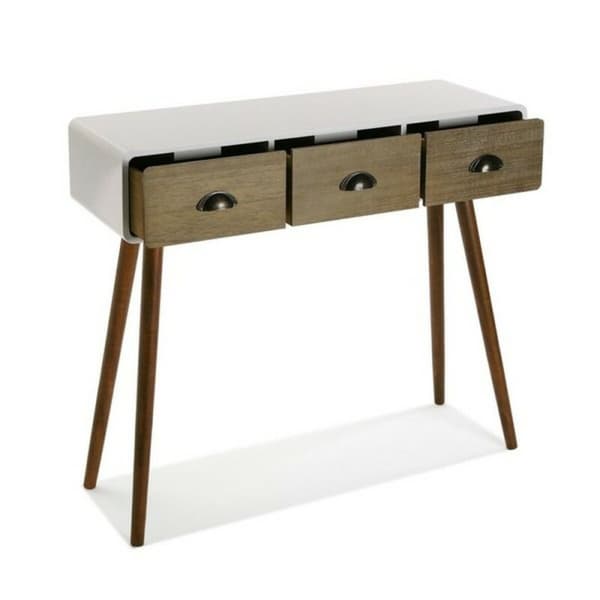 Entrebrod med 3 skuffer Versa 30 x 80,5 x 90 cm 0,3 x 0,805 x 0,9 cm Hvid