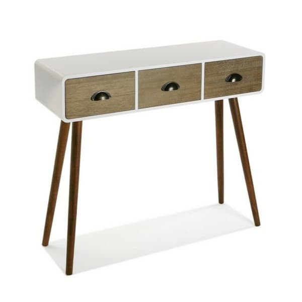 Entrebrod med 3 skuffer Versa 30 x 80,5 x 90 cm 0,3 x 0,805 x 0,9 cm Hvid