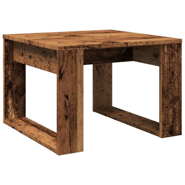 Sidobord åldrat trä 50x50x35 cm konstruerat trä