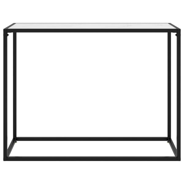 Konsolbord vit 100x35x75 cm härdat glas