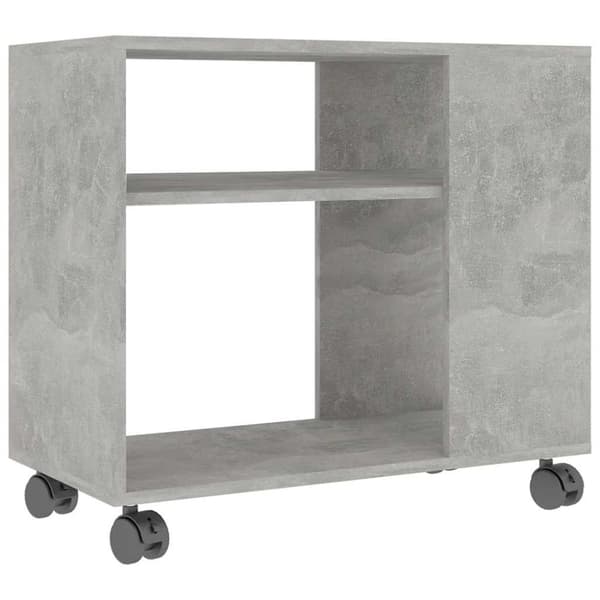 Sidobord betonggrå 70x35x55 cm konstruerat trä